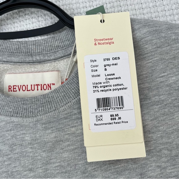 Revolution- Loose Crewneck in grey mel - Picture 4 of 14